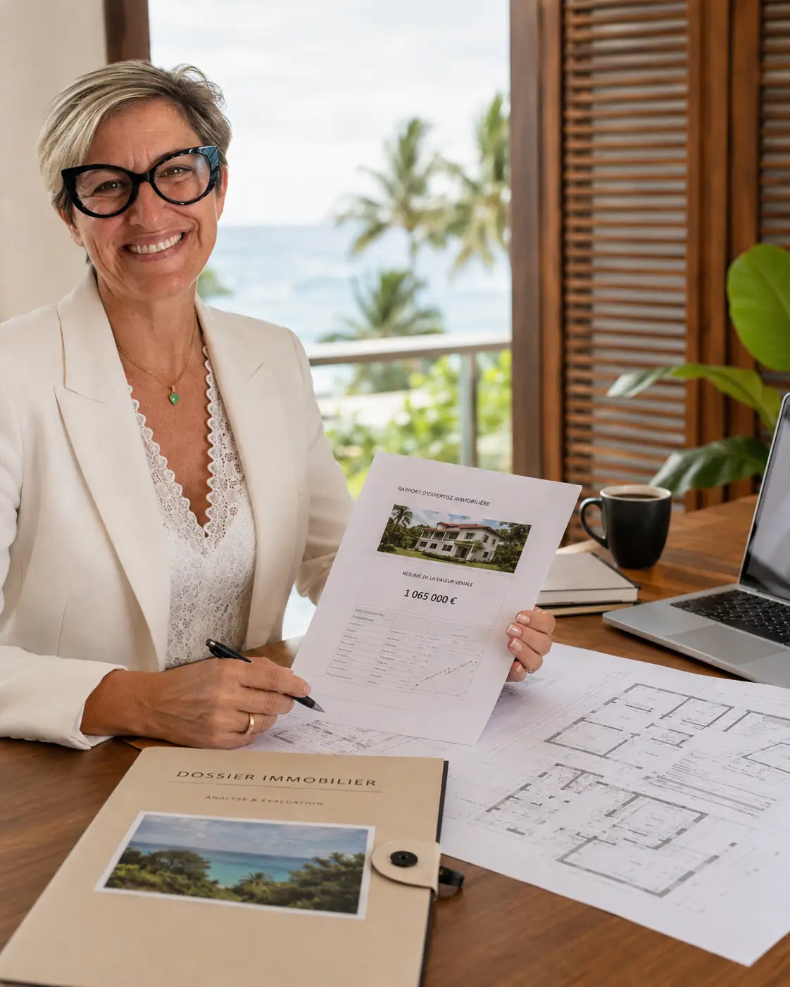 Expertise immobilière en Guadeloupe avec rapport, plans et dossier immobilier
